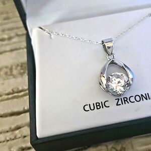 NWT Sterling Silver Cubic Zirconia Necklace
